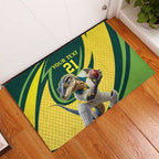 Australian Water Dragon Cricket Custom Rubber Doormat Aussie National Color