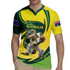 Australian Water Dragon Cricket Custom Rugby Jersey Aussie National Color