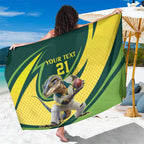 Australian Water Dragon Cricket Custom Sarong Aussie National Color