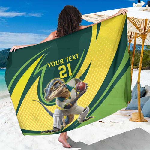 Australian Water Dragon Cricket Custom Sarong Aussie National Color