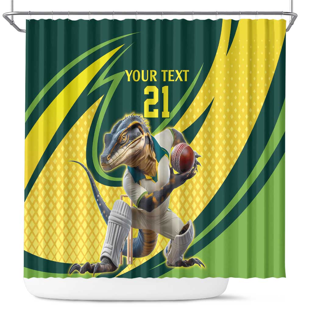 Australian Water Dragon Cricket Custom Shower Curtain Aussie National Color
