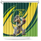 Australian Water Dragon Cricket Custom Shower Curtain Aussie National Color