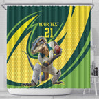 Australian Water Dragon Cricket Custom Shower Curtain Aussie National Color