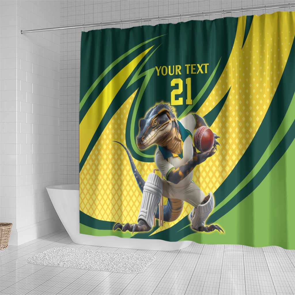 Australian Water Dragon Cricket Custom Shower Curtain Aussie National Color