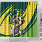 Australian Water Dragon Cricket Custom Shower Curtain Aussie National Color