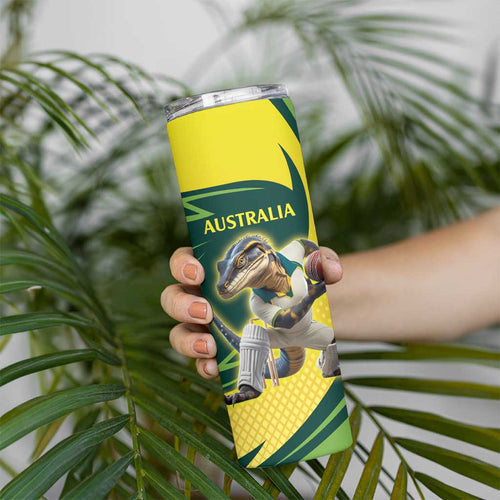 Australian Water Dragon Cricket Custom Skinny Tumbler Aussie National Color