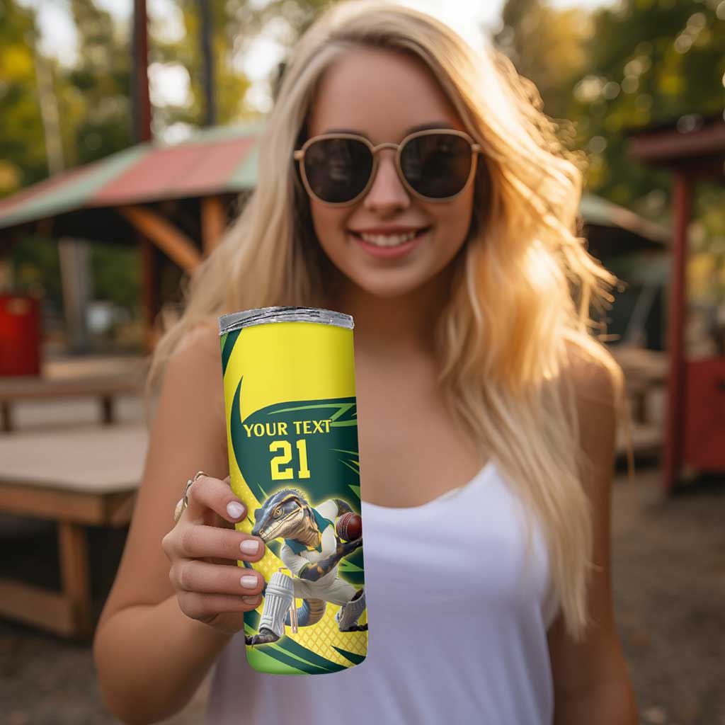 Australian Water Dragon Cricket Custom Skinny Tumbler Aussie National Color