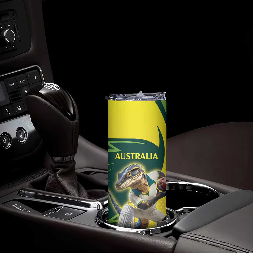 Australian Water Dragon Cricket Custom Skinny Tumbler Aussie National Color