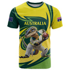 Australian Water Dragon Cricket Custom T Shirt Aussie National Color