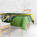 Australian Water Dragon Cricket Custom Tablecloth Aussie National Color
