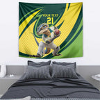 Australian Water Dragon Cricket Custom Tapestry Aussie National Color