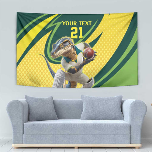 Australian Water Dragon Cricket Custom Tapestry Aussie National Color