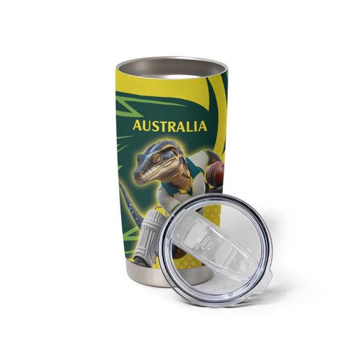 Australian Water Dragon Cricket Custom Tumbler Cup Aussie National Color