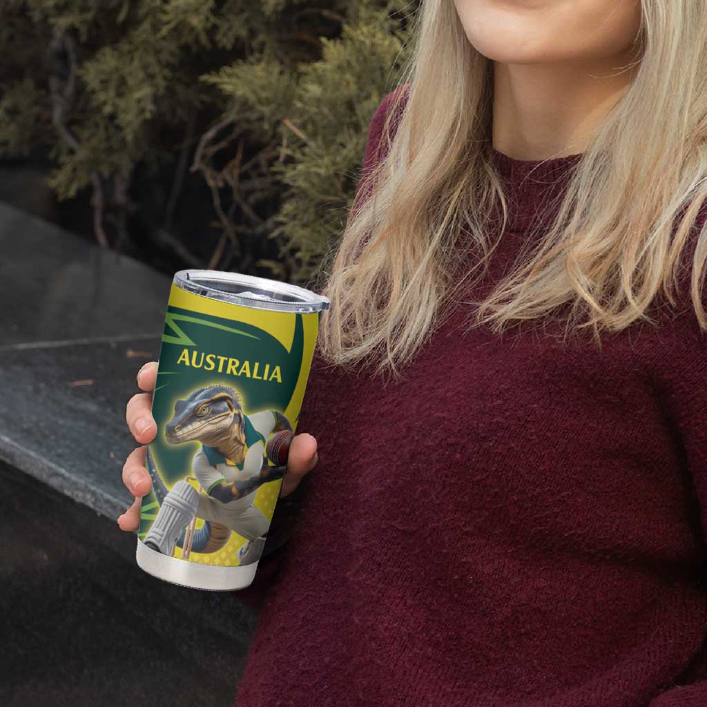 Australian Water Dragon Cricket Custom Tumbler Cup Aussie National Color
