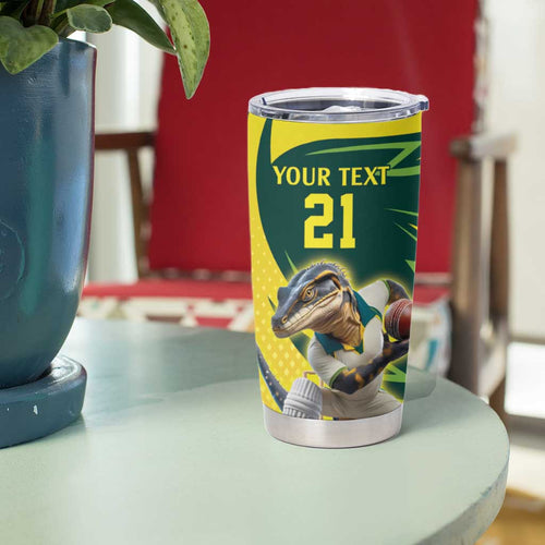 Australian Water Dragon Cricket Custom Tumbler Cup Aussie National Color