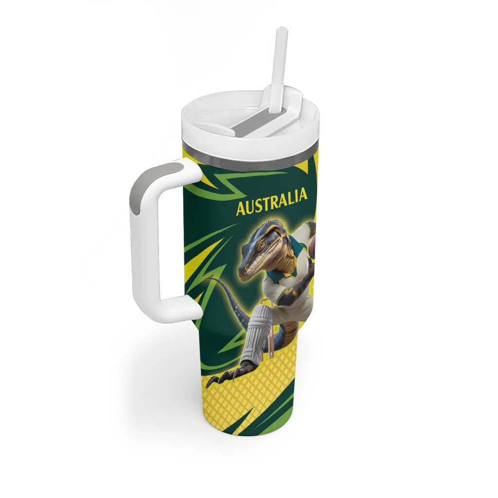 Australian Water Dragon Cricket Custom Tumbler With Handle Aussie National Color