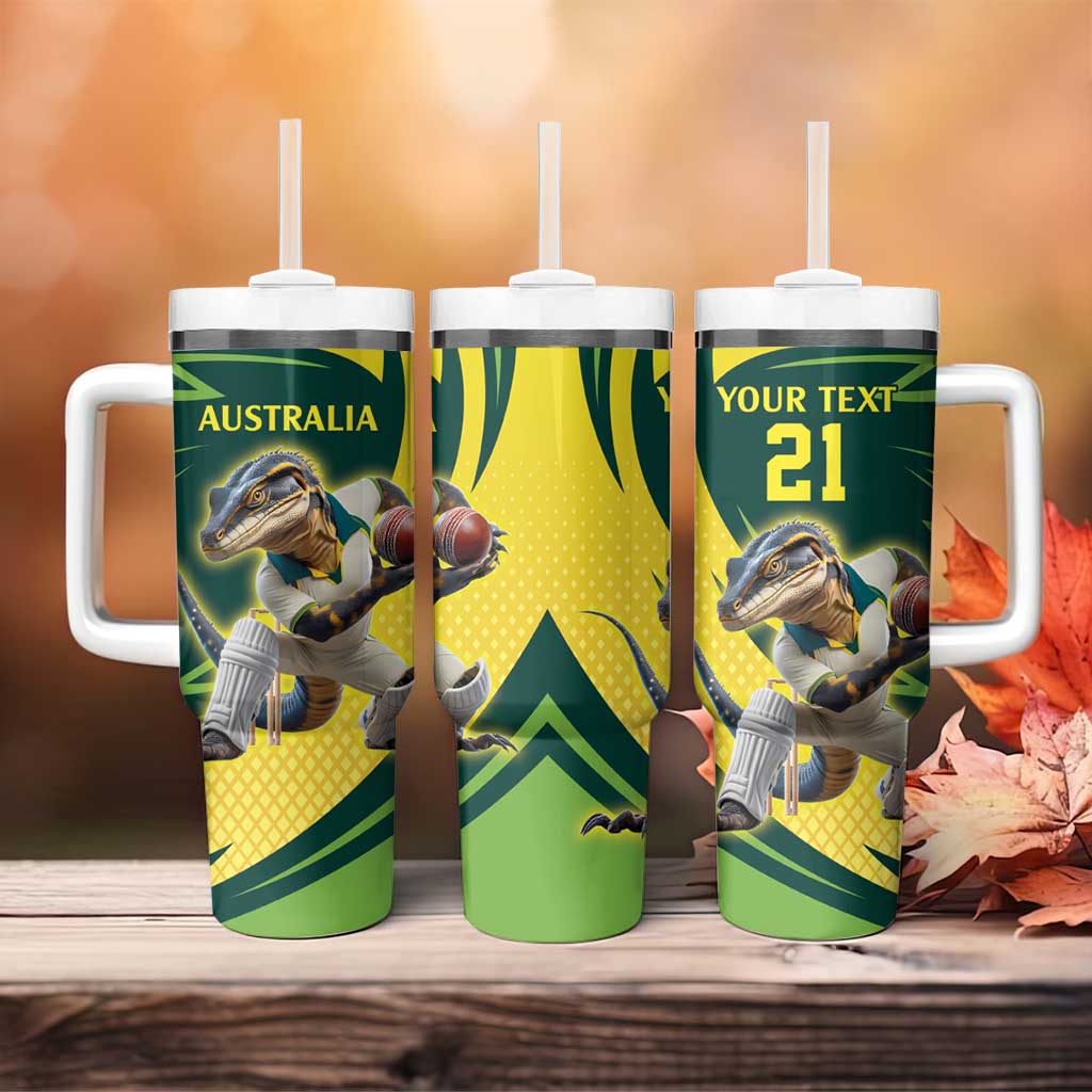 Australian Water Dragon Cricket Custom Tumbler With Handle Aussie National Color