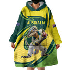 Australian Water Dragon Cricket Custom Wearable Blanket Hoodie Aussie National Color