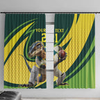 Australian Water Dragon Cricket Custom Window Curtain Aussie National Color