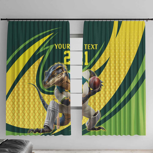 Australian Water Dragon Cricket Custom Window Curtain Aussie National Color