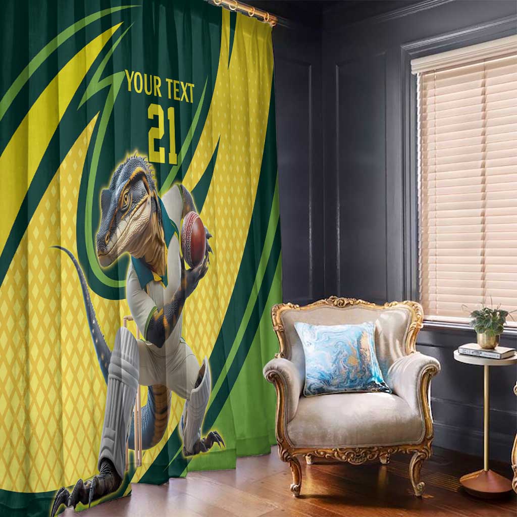 Australian Water Dragon Cricket Custom Window Curtain Aussie National Color