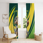 Australian Water Dragon Cricket Custom Window Curtain Aussie National Color