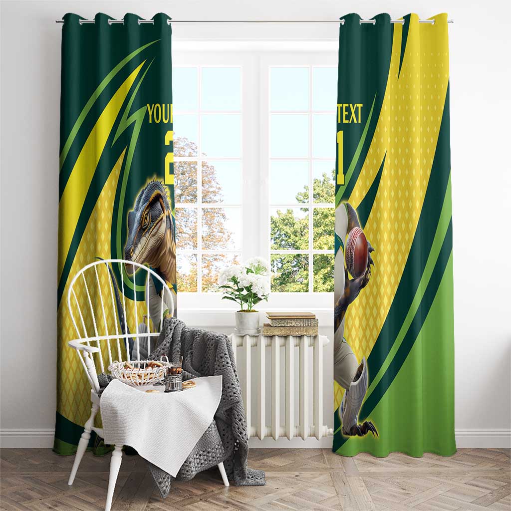 Australian Water Dragon Cricket Custom Window Curtain Aussie National Color
