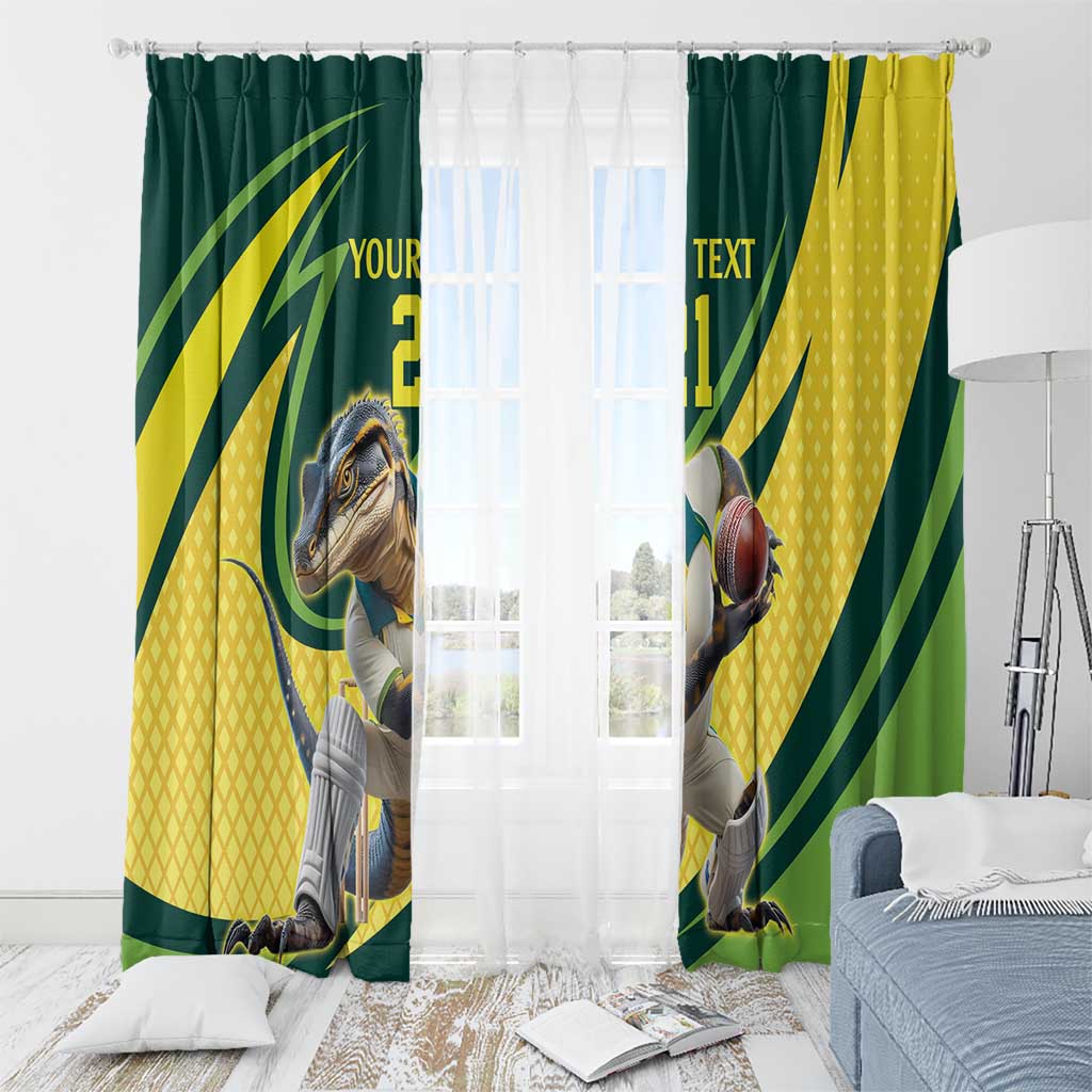 Australian Water Dragon Cricket Custom Window Curtain Aussie National Color