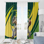 Australian Water Dragon Cricket Custom Window Curtain Aussie National Color