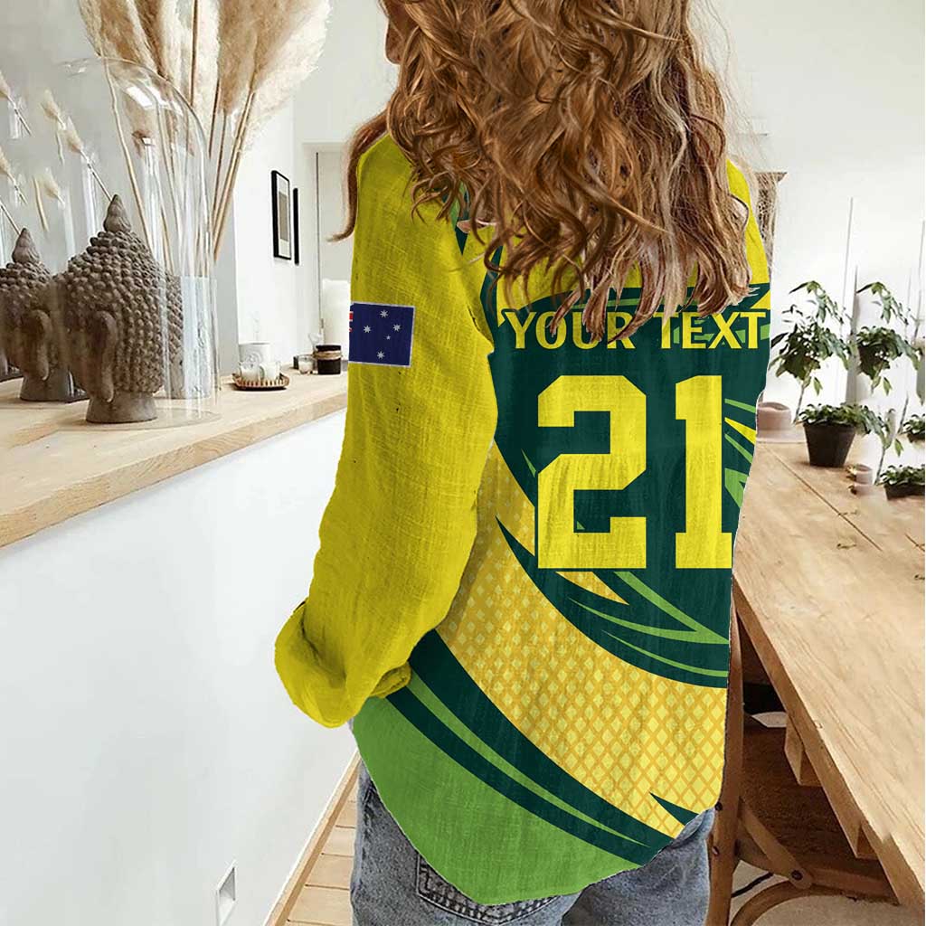 Australian Water Dragon Cricket Custom Women Casual Shirt Aussie National Color