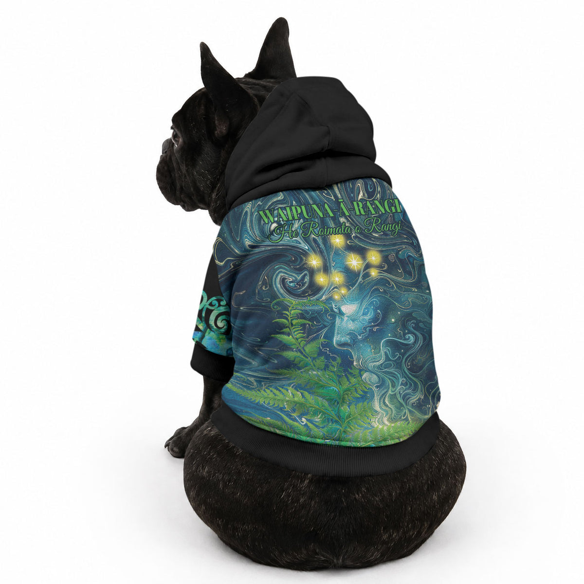 New Zealand Matariki Waipuna-a-rangi Pet Hoodie He Roimata o Rangi