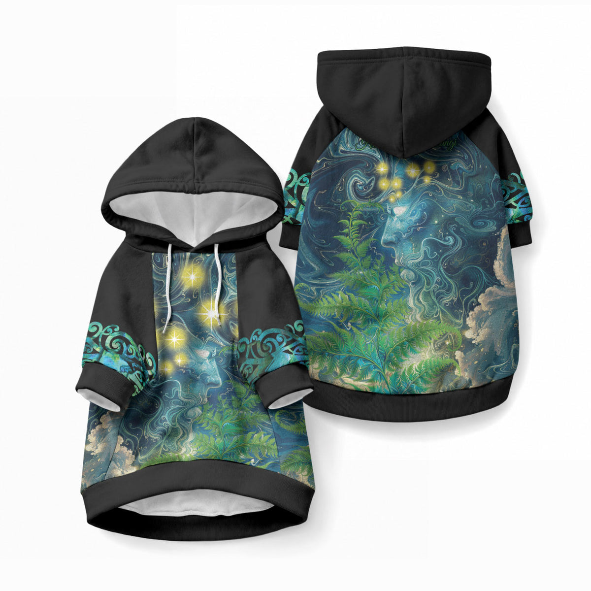 New Zealand Matariki Waipuna-a-rangi Pet Hoodie He Roimata o Rangi