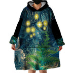 New Zealand Matariki Waipuna-a-rangi Wearable Blanket Hoodie He Roimata o Rangi