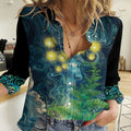 New Zealand Matariki Waipuna-a-rangi Women Casual Shirt He Roimata o Rangi