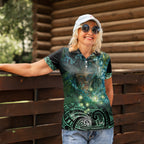 New Zealand Matariki Waiti Women Polo Shirt Waimāori and The Origin Of Life