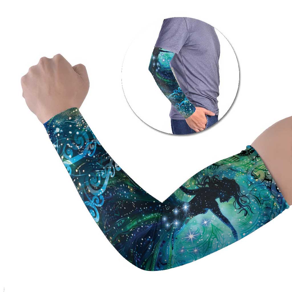 New Zealand Matariki Hiwa-i-te-rangi Arm Sleeves Titiro ki nga Whetu Wishing Star - Aussie Hoodie