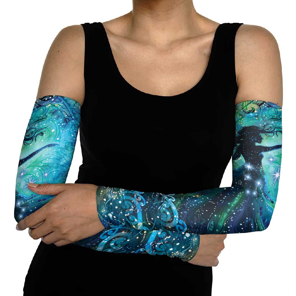 New Zealand Matariki Hiwa-i-te-rangi Arm Sleeves Titiro ki nga Whetu Wishing Star - Aussie Hoodie