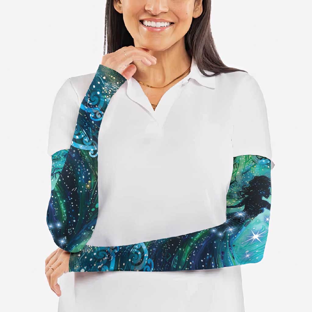 New Zealand Matariki Hiwa-i-te-rangi Arm Sleeves Titiro ki nga Whetu Wishing Star - Aussie Hoodie