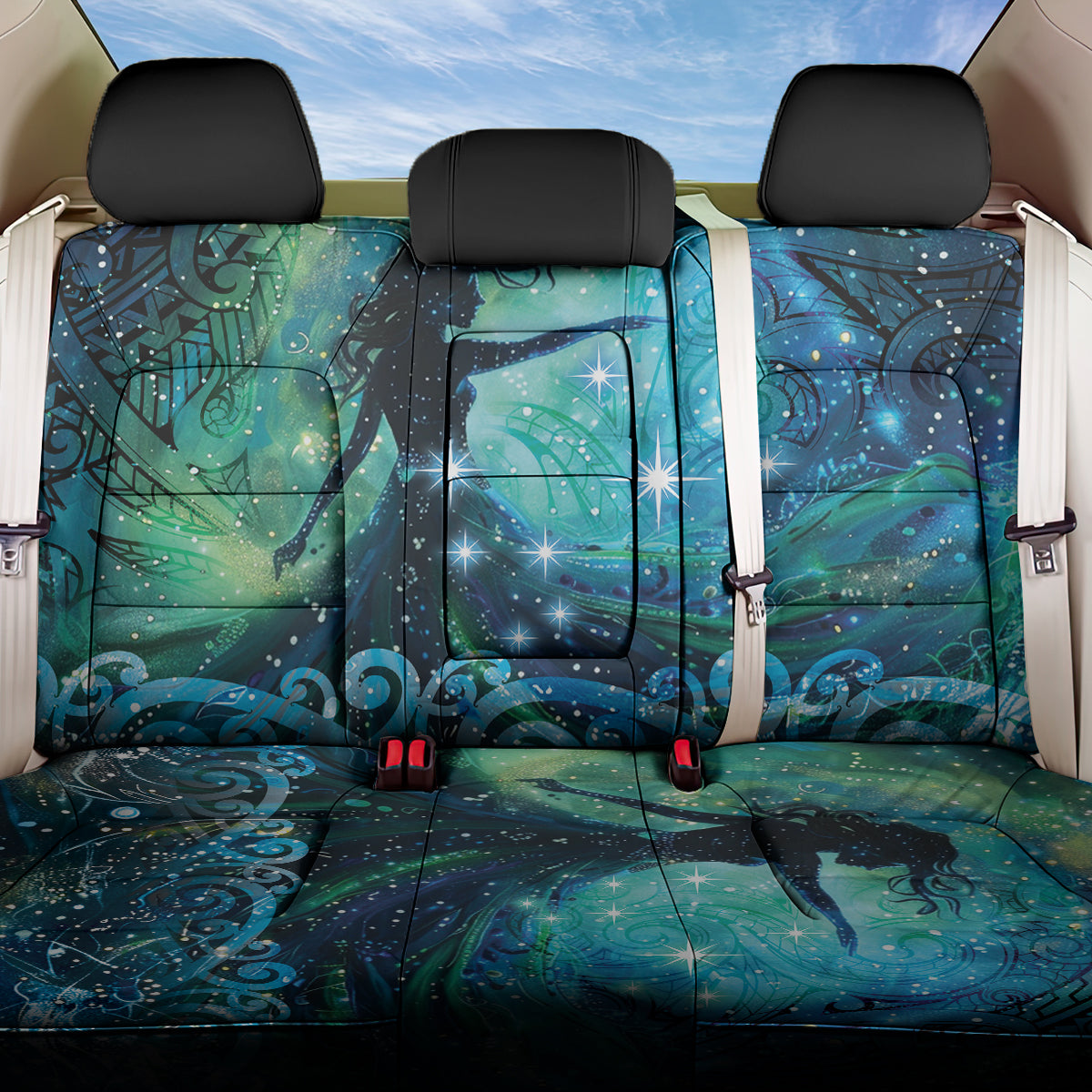New Zealand Matariki Hiwa-i-te-rangi Back Car Seat Cover Titiro ki nga Whetu Wishing Star
