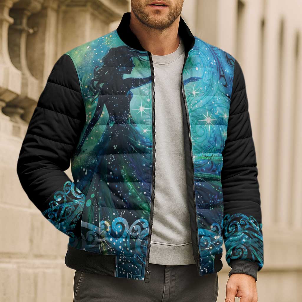 New Zealand Matariki Hiwa-i-te-rangi Bomber Puffer Jacket Titiro ki nga Whetu Wishing Star - Aussie Hoodie