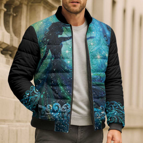 New Zealand Matariki Hiwa-i-te-rangi Bomber Puffer Jacket Titiro ki nga Whetu Wishing Star - Aussie Hoodie