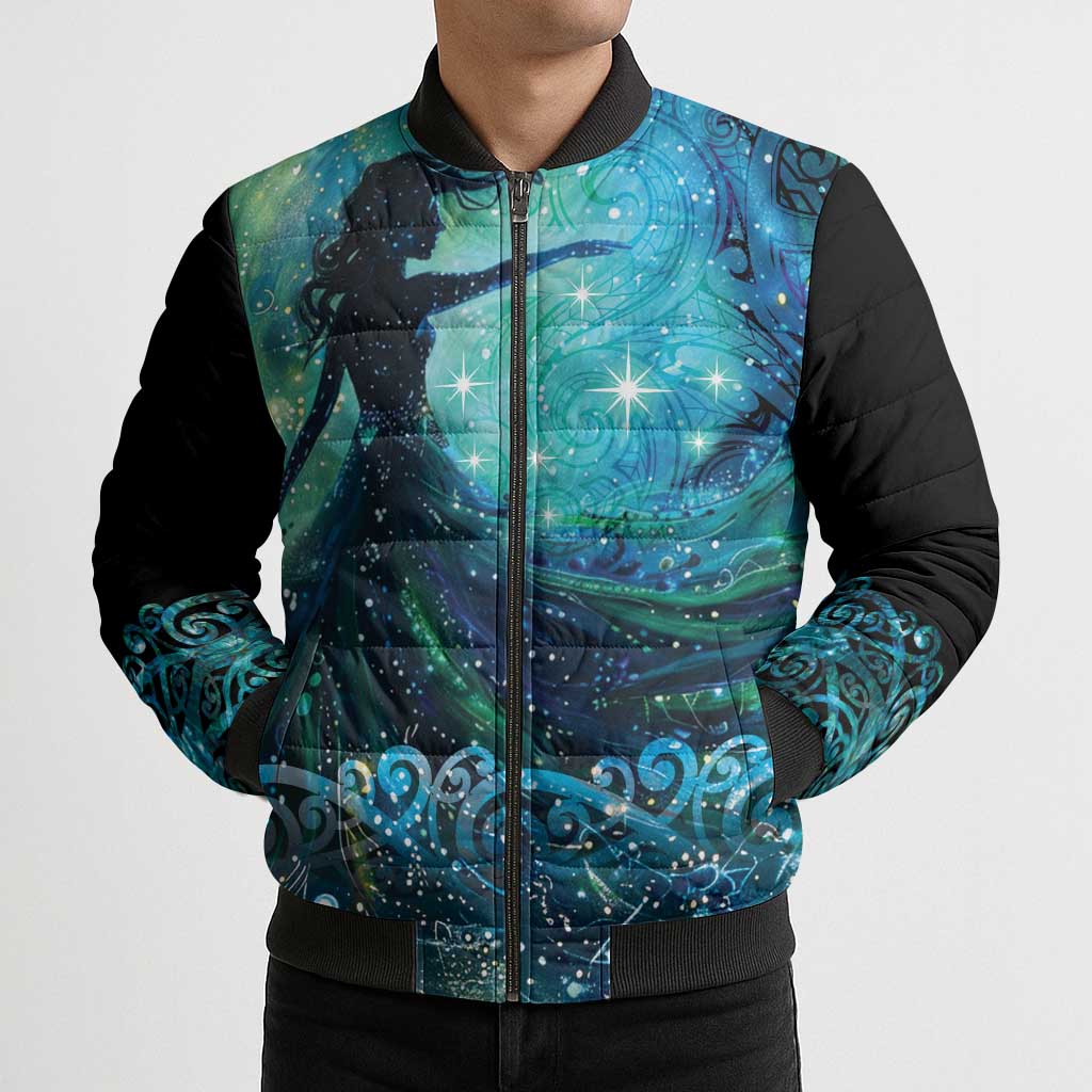 New Zealand Matariki Hiwa-i-te-rangi Bomber Puffer Jacket Titiro ki nga Whetu Wishing Star - Aussie Hoodie
