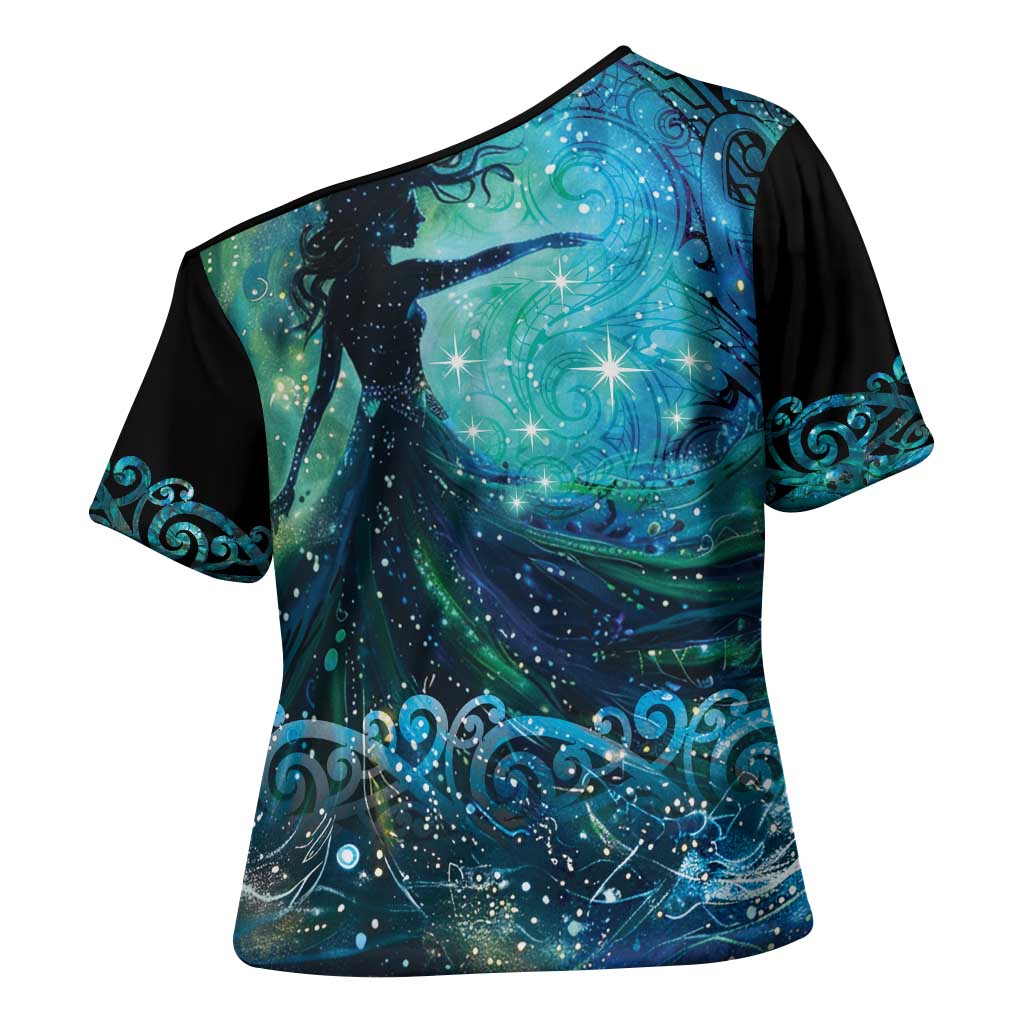 New Zealand Matariki Hiwa-i-te-rangi Cross Shoulder Shirt Titiro ki nga Whetu Wishing Star - Aussie Hoodie