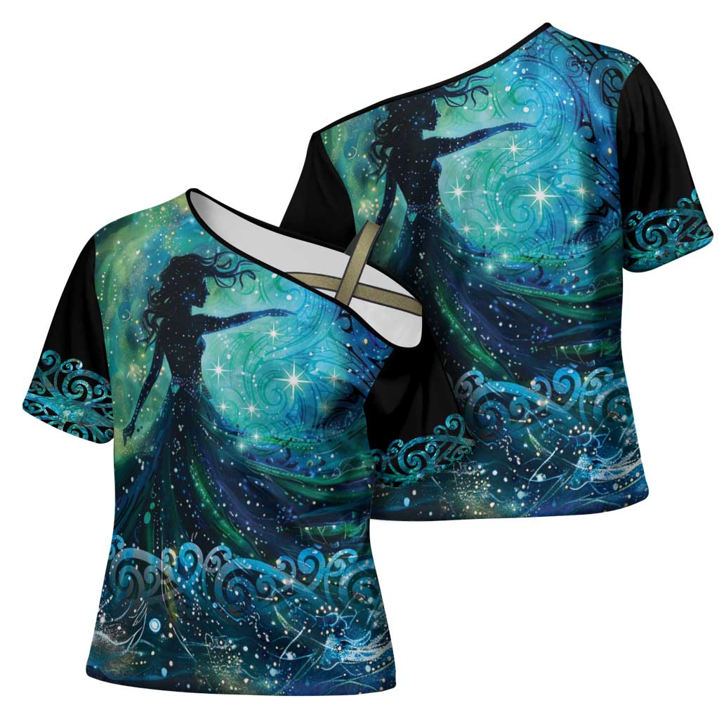 New Zealand Matariki Hiwa-i-te-rangi Cross Shoulder Shirt Titiro ki nga Whetu Wishing Star - Aussie Hoodie