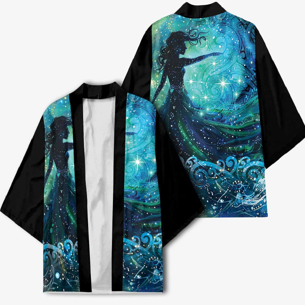 New Zealand Matariki Hiwa-i-te-rangi Kimono Titiro ki nga Whetu Wishing Star - Aussie Hoodie