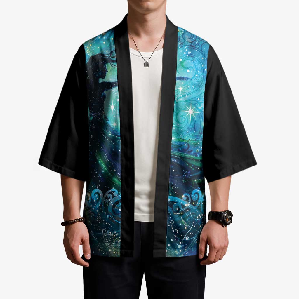 New Zealand Matariki Hiwa-i-te-rangi Kimono Titiro ki nga Whetu Wishing Star - Aussie Hoodie