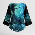 New Zealand Matariki Hiwa-i-te-rangi Kimono Sleeve Blouse Titiro ki nga Whetu Wishing Star - Aussie Hoodie