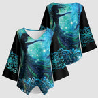 New Zealand Matariki Hiwa-i-te-rangi Kimono Sleeve Blouse Titiro ki nga Whetu Wishing Star - Aussie Hoodie