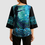New Zealand Matariki Hiwa-i-te-rangi Kimono Sleeve Blouse Titiro ki nga Whetu Wishing Star - Aussie Hoodie