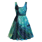 New Zealand Matariki Hiwa-i-te-rangi Midi Dress Titiro ki nga Whetu Wishing Star - Aussie Hoodie